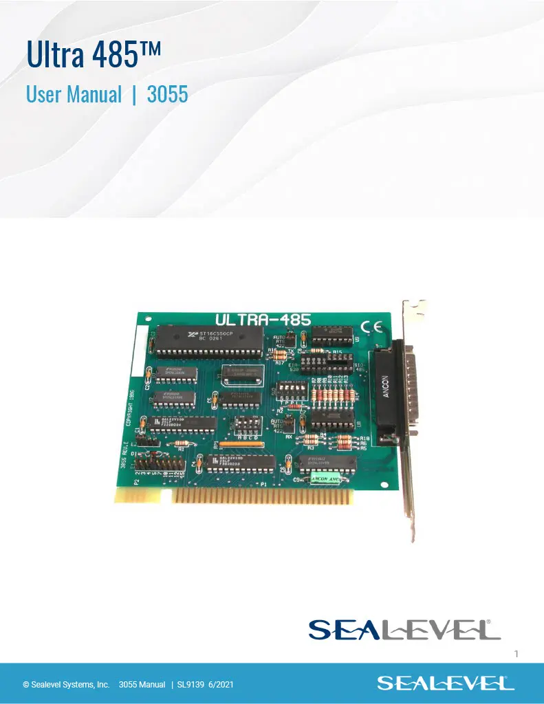 Sealevel Ultra 485 User Manual