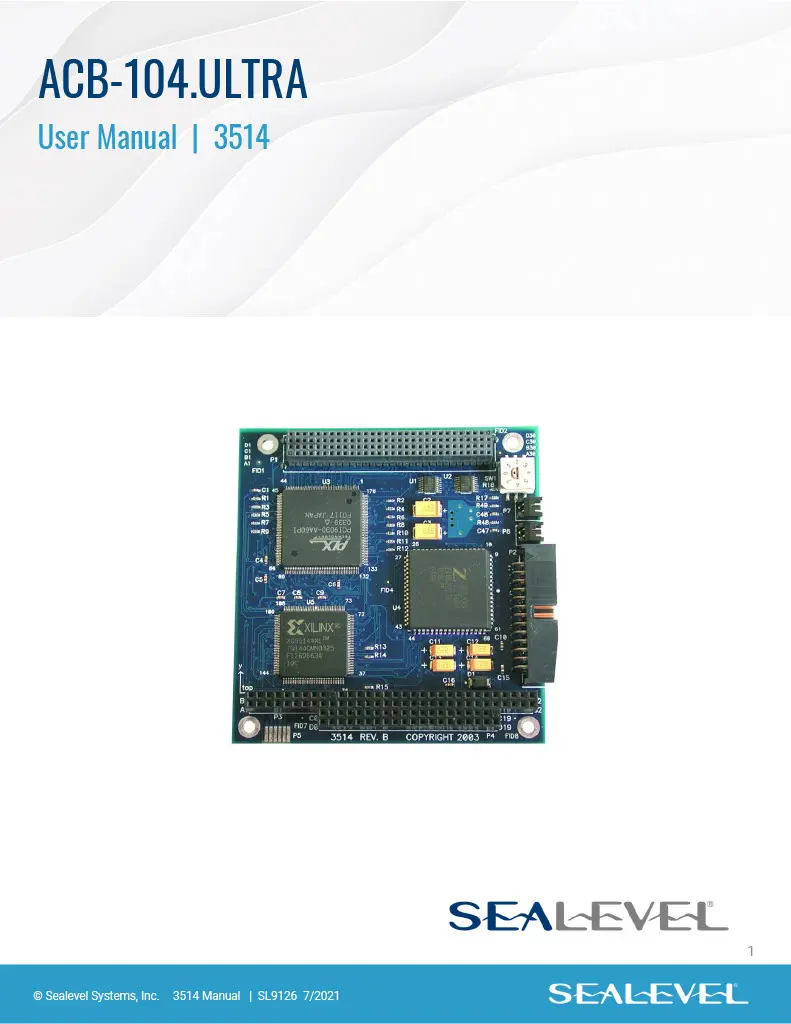 Sealevel 3514 user manual