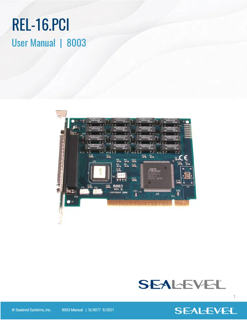 Sealevel REL-16 PCI user manual