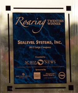 Sealevel received third place in the Roaring Twenties Awards for top performing companies in South Carolina
