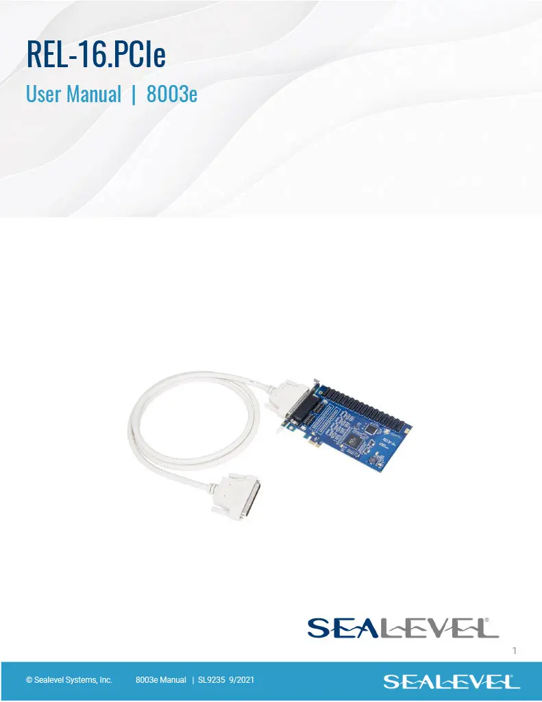 Sealevel REL-16.PCIe User Manual