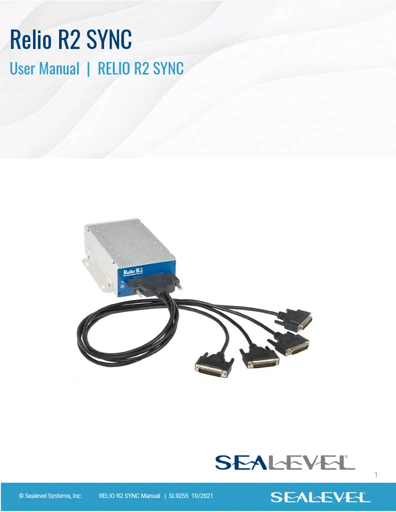 Sealevel Relio R2 Sync User Manual