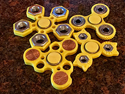 3D printed fidget spinners