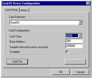 SeaI/O Driver Configuration
