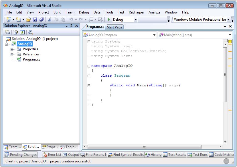 Image - Visual Studio AnalogIO