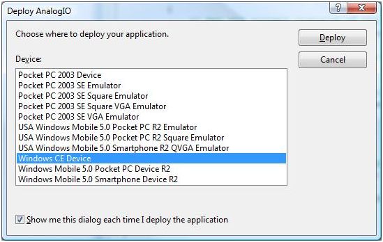 Image - Visual Studio Choose CE Device