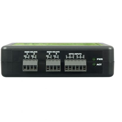 eI/O-110PoE Front View w/ Field Removable Terminal Blocks