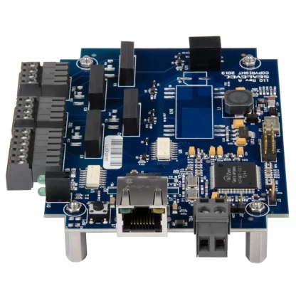 eI/O-110E-OEM Right View w/ Ethernet Port and DC Input via Tool-Free Removable Terminal Block
