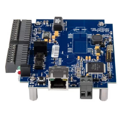 eI/O-170E-OEM Right View w/ Ethernet Port and DC Input via Tool-Free Removable Terminal Block