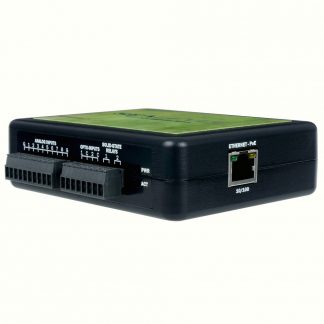 Ethernet to 8 A/D, 2 Optically Isolated Dry Contact Inputs, 2 Solid-State Relay Outputs, Multifunction I/O Adapter, with PoE (802.3af)