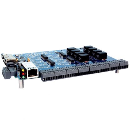 Ethernet Modbus TCP to 16 Isolated Inputs / 8 Form C Relay Outputs
