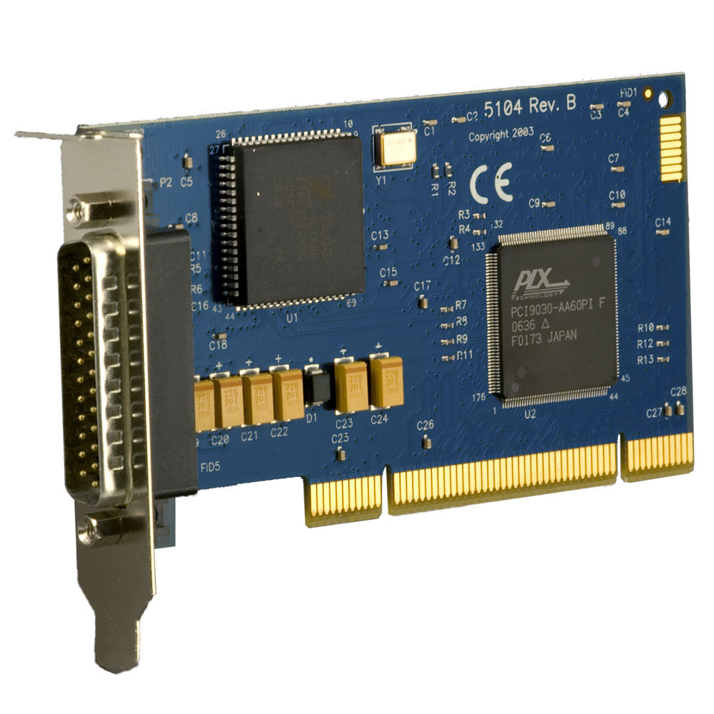5104e PCI Express 1-Port RS-232, RS-422, RS-485, RS-530, RS-530A, V.35 Synchronous Serial Interface (uses Z16C32) w/ Standard Profile Bracket