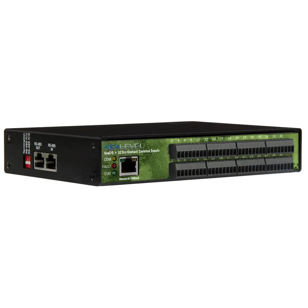 Ethernet Modbus TCP to 32 Isolated Dry-Contact Inputs, with PoE (802.3af)
