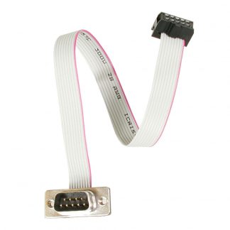 10-Pin IDC Ribbon Cable to DB9 Male, 8 inch Length