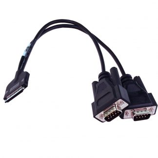PCMCIA Hirose to (2) DB9 Male Cable, 12 inch Length - for 3622