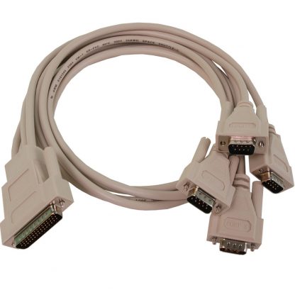 DB44 Male to (4) DB9 Male Cable, 36 inch Length - for 7406