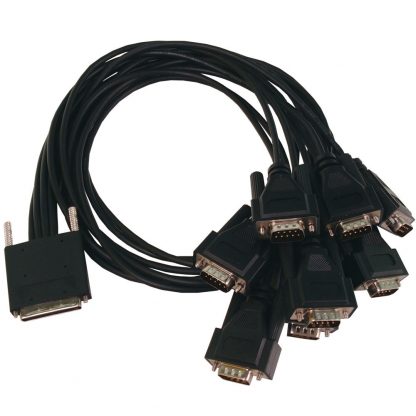 Micro DB68 to (8) DB9 Male Cable, 36 inch Length - for 7803, 7161