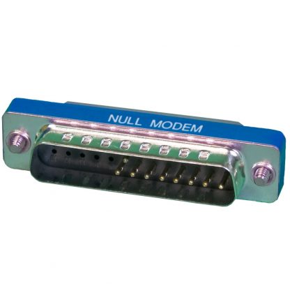 DB25 Male to DB25 Female Low Profile Null Modem Adapter