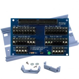 Terminal Block Kit - 50 Pin Header (IDC Ribbon Cable) to Screw Terminals for Industry Standard TTL Solid State Relay Rack Cables