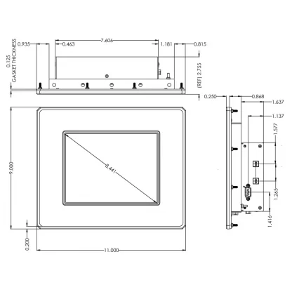 H95101-8R CAD Drawing w/ Dimensions