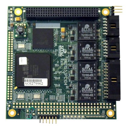 MIL-STD-1553 Two-Channel PC/104+ Board, 8 Discrete Digital I/O