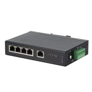 5-Port 10/100 Industrial Ethernet PoE Switch - DIN Rail Mount