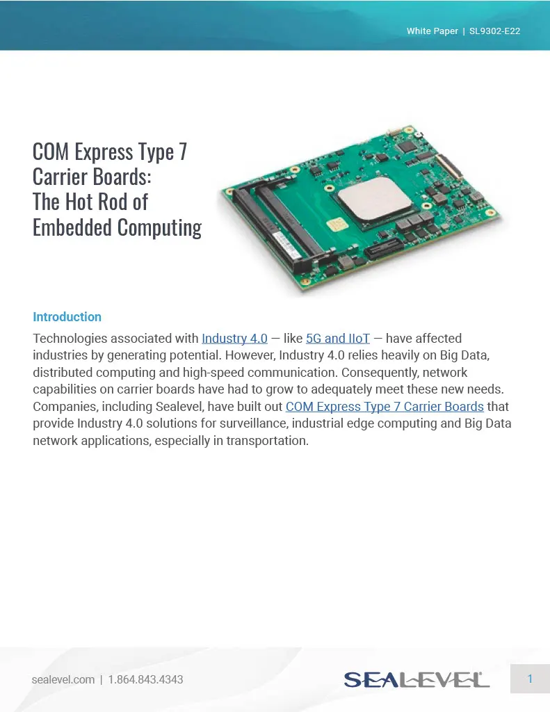 Sealevel White-Paper-COM-Express-Type-7-Carrier-Boards