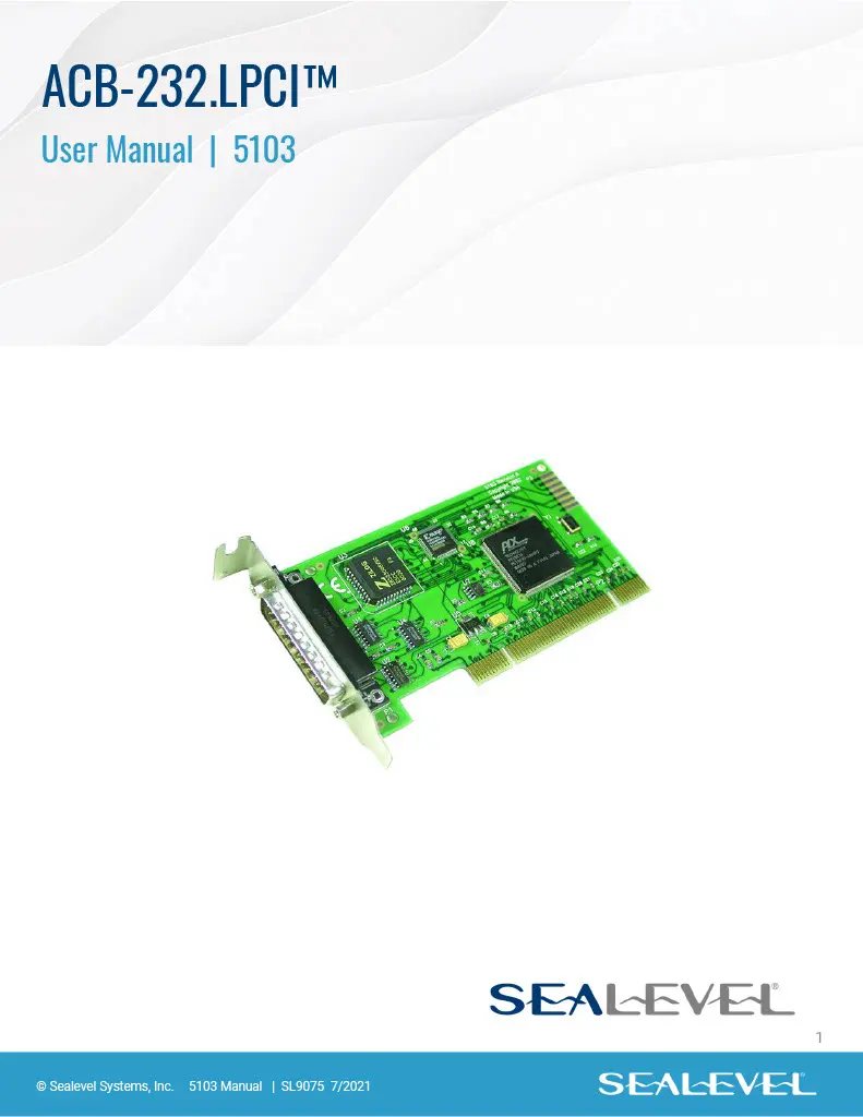 Sealevel ACB-232 User Manual