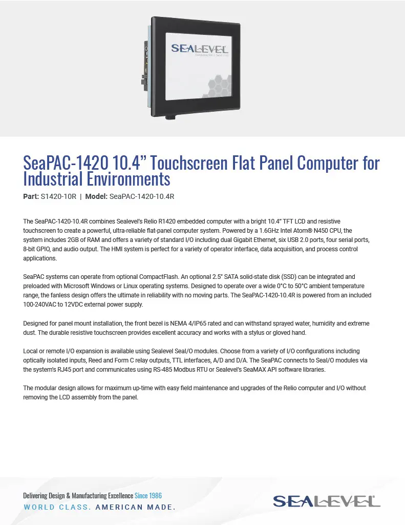 Sealevel-S1420-10R datasheet